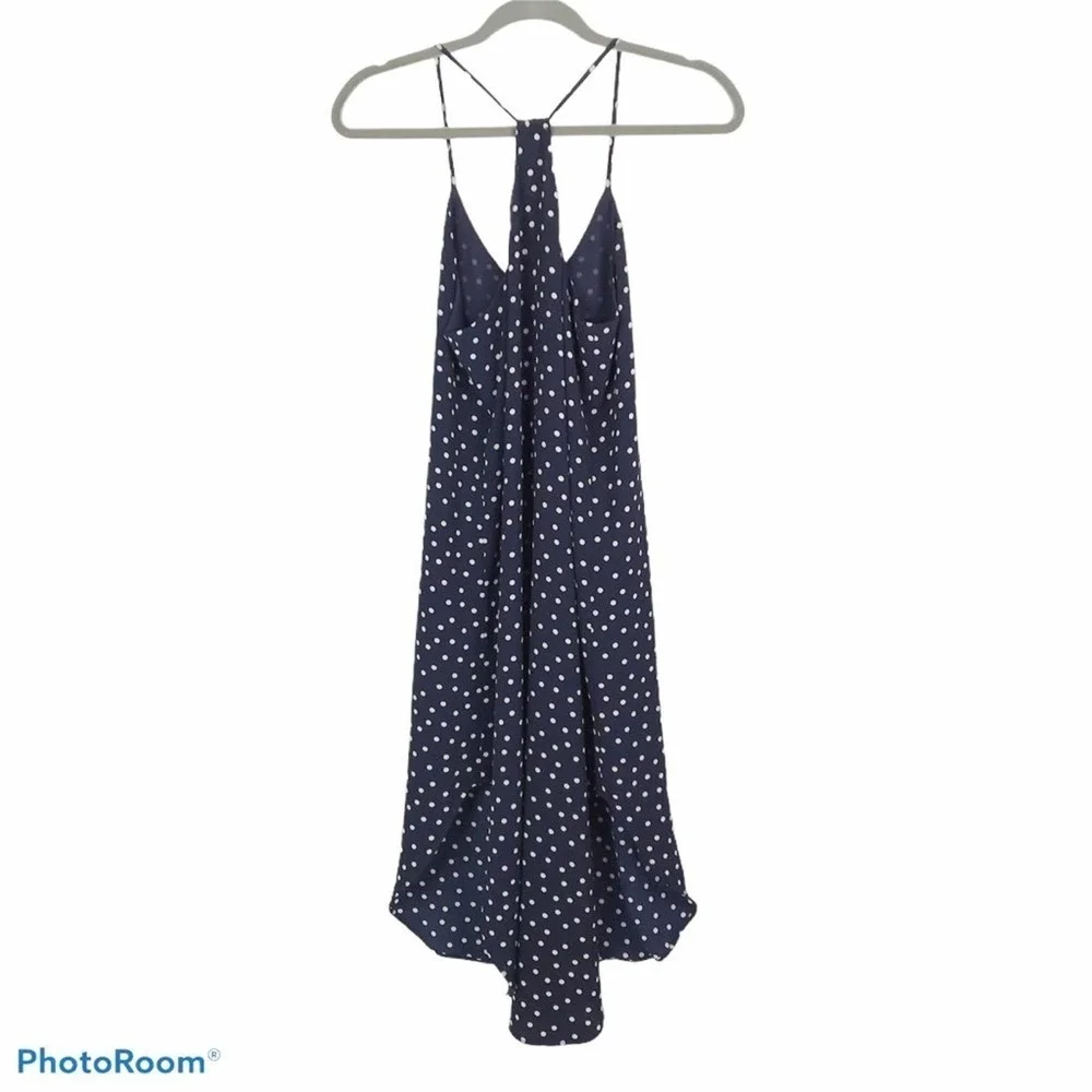 Aqua polka dot racerback midi dress navy blue - Picture 4 of 7